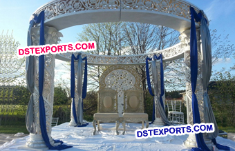 Outdoor Indian Wedding White Mandap