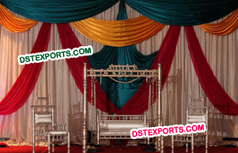 Wedding Colourful Backdrop With Swing Stage