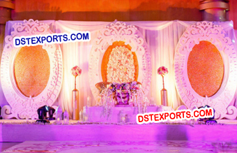 Modern Wedding Stage Oval Panels