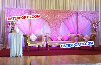 Hindu Wedding Stage Temple Backdrop