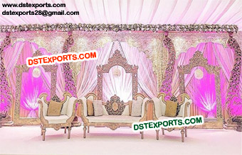 Wooden Carved Wedding Stage