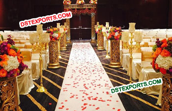 Wedding Golden Carved Aisle Decoration