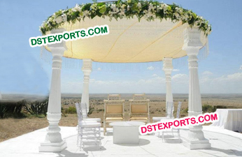 Open White Wedding Mandap