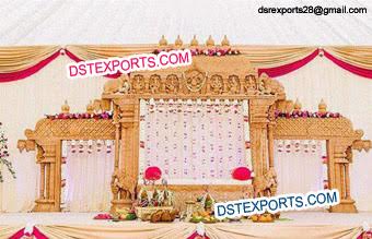 SriLankan Wedding Wooden Mandap