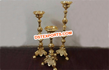 Gold Metal Candle Holder