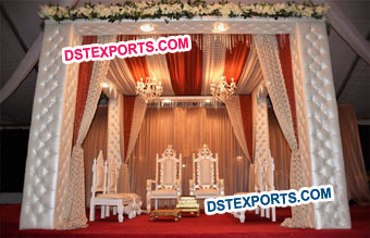 Simple Leather Pillar Wedding Mandap