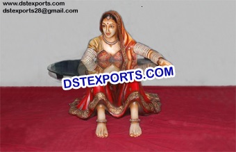 Rajasthani Fiber Statue Cum Table