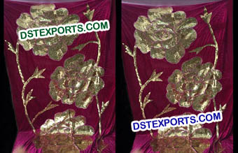 Wedding Mehandi Stage Flower Backdrop Decoration
