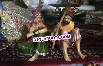 Rajasthani Theme Wedding Fiber Statue