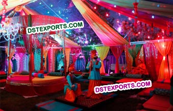 Punjabi Wedding Sangeet Mehandi Night Theem Decor