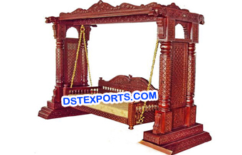 Indian Wooden Carved Swing/Jhoola