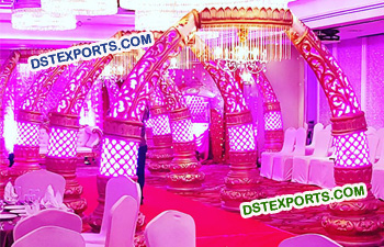 Wedding Elephant Tusk Pillar Aisleway Decoration