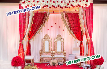 Wedding Mandap Bride Groom Chairs