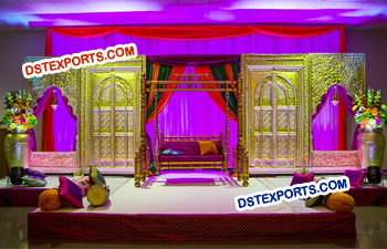 Traditional Design Indian Wedding Stage Backdrop