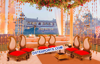 Indian Wedding Mandap Leaf Chairs