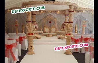 Wooden Hand Made Wedding Mandap