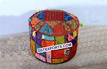 Wedding Rajasthani Jaipuri Patchwork Pouf