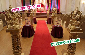 Indian Wedding Fiber Pillars