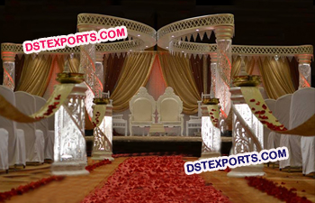 White Crystal Butterfly Mandap
