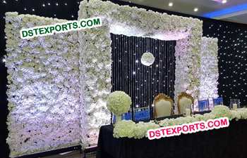 White Wedding Floral Backdrops