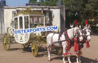 Dual Horse Wedding Buggy With Ac
