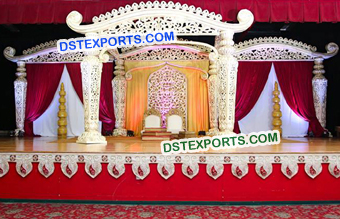 Designer Fiber Carved Mandap for Wedding