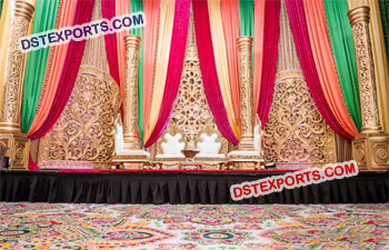 Beautiful Fiber Carved Panel Stage