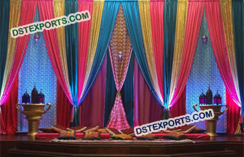 Designer Mehandi Stage Backdrop Decoration