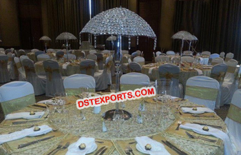Decorated Table Centerpieces Crystal Umbrella
