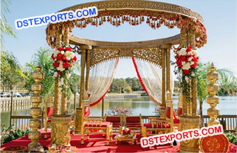 Indian Wedding Golden Mandap