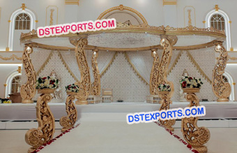 Stylish Wedding Wooden Mandap Hand Carved