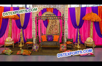 Mehandi Stage Decoration Set For Muslim Wedding