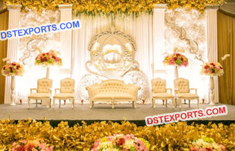 English Cinderella Back Wall Wedding Stage