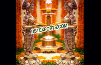 Wedding Decoration With Fiber Deep Ladys Statue.