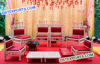 Mandap Chair Set For Gujrati Wedding