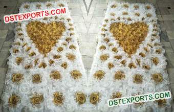 Love Heart Style Wedding Flower Backdrop