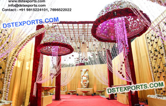 Fiber Umberella Decors For Wedding Stage