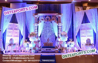 Bollywood Style Stage Set For Wedding