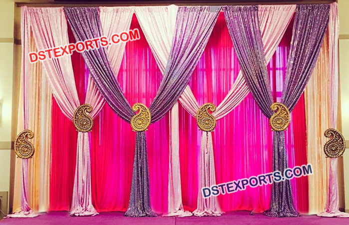 Glitering Backdrop For Mehndi Event