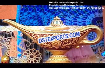 Indian wedding Gold decor Alladin lamp