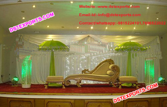 Asian wedding muslim stage Umbrellas parsols