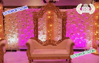 USA wedding flower decorated backdrops