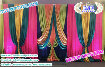 Indian Wedding Graceful Backstage Curtains