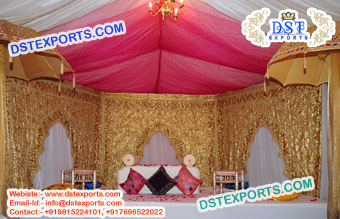 Arch Style Backdrop Curtains for Muslim Nikah