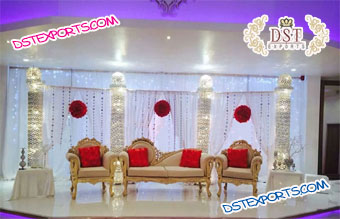 Stunning English Wedding Crystal Decorated Stage