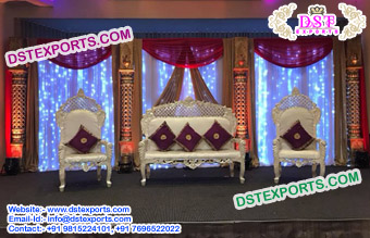 Buy Muslim Wedding White Silver Plated Sofa Set