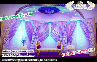 Fiber Elephant Trunk Pillars Wedding Stage