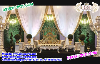 Trendy Greenery Theme Wedding Stage Set