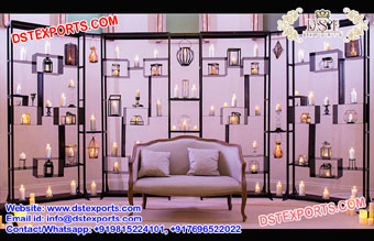 Stunning Metal Candle Wall Backdrop