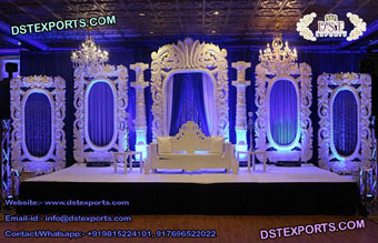 Asian Wedding White Stage Setup